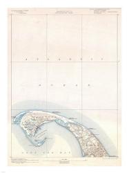 1900 U.S. Geological Survey Map of Provincetown, Cape Cod, Massachusetts 1900 | Obraz na stenu