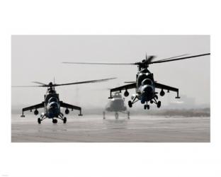MI-35 attack helicopters from the Afghan National Army Air Corps | Obraz na stenu