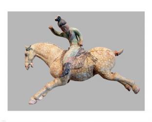 A ceramic female polo player, from northern China, Tang Dynasty | Obraz na stenu