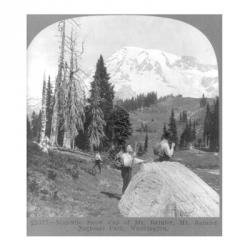 Washington - Mount Rainier - resting at Camp Muir, before Gibralter Rock 1922 | Obraz na stenu