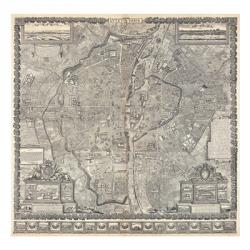 1652 Gomboust Map of Paris, France | Obraz na stenu