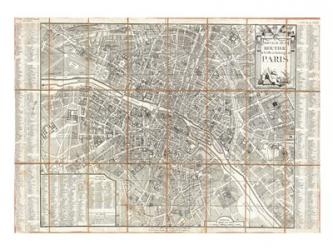1780 Esnauts and Rapilly Case Map of Paris | Obraz na stenu