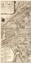 Plan de la Ville de Paris, 1715 | Obraz na stenu