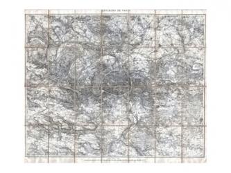 1902 L'Armee Case Map of Paris and Environs | Obraz na stenu