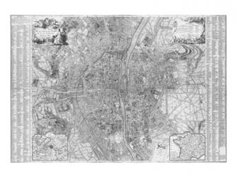 Jaillot map of Paris 1762 | Obraz na stenu