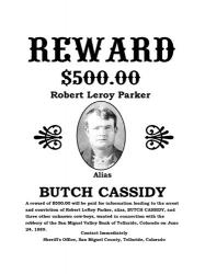 Butch Cassidy Wanted Poster | Obraz na stenu