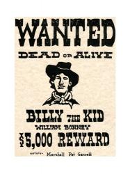 Billy The Kid Wanted Poster | Obraz na stenu