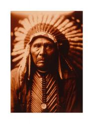American Indian Wearing A Headdress | Obraz na stenu