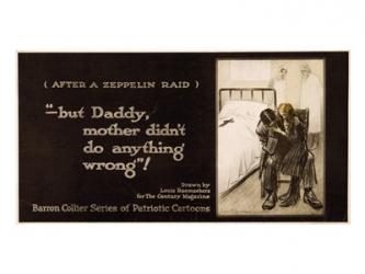 After a Zeppelin Raid -- ""But Daddy, mother didn't do anything wrong!"" | Obraz na stenu