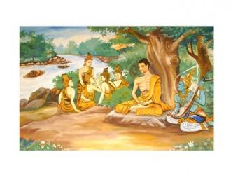 Ascetic Bodhisatta Gotama with the Group of Five | Obraz na stenu