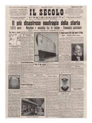 Italian Front Page about the Titanic Disaster | Obraz na stenu