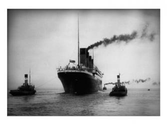 Titanic with Tugboats | Obraz na stenu