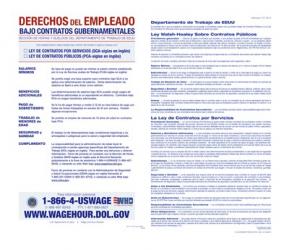 Employee Rights on Government Contracts Spanish Version 2012 | Obraz na stenu