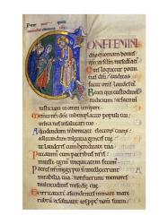 Initial C from 105th Psalm In Albani Psalter | Obraz na stenu