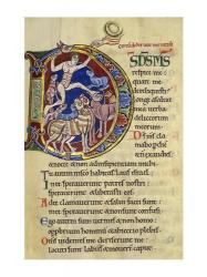 Psalm 136, Initial D In Albani Psalter | Obraz na stenu