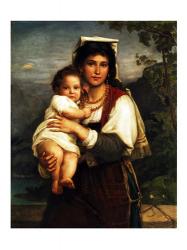 Young Roman Woman with Child | Obraz na stenu