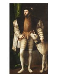 Emperor Carlos V with a Dog | Obraz na stenu