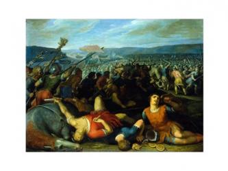 Batavians Defeating Romans on the Rhine | Obraz na stenu