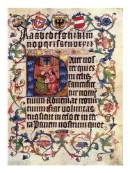 Textura Alphabet and Lord's Prayer in Latin | Obraz na stenu