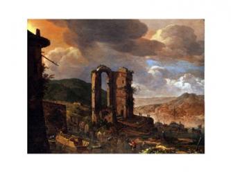 Landscape with Roman Ruin | Obraz na stenu