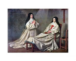 Mother Catherine-Agnes Arnault and Sister Catherine de Sainte Suzanne de Champaigne | Obraz na stenu