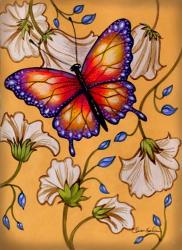 Gold-Purple Butterfly | Obraz na stenu