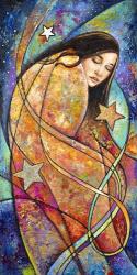 Woman with Stars | Obraz na stenu