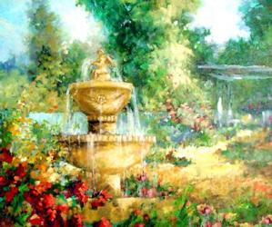 The Garden Fountain | Obraz na stenu