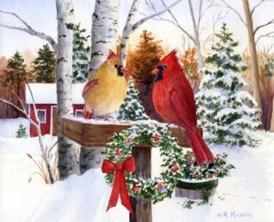 Christmas Cardinals | Obraz na stenu