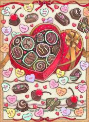 Chocolates and Candy Hearts | Obraz na stenu