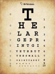 Tom Waits Eye Chart | Obraz na stenu