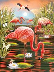 Flamingos-Vertical | Obraz na stenu
