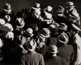 1930s 1940s Elevated View Of Group of Men | Obraz na stenu