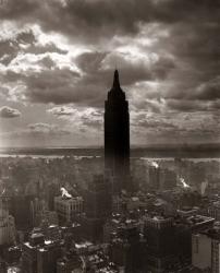 1930s 1940s Empire State Building Silhouetted In Nyc | Obraz na stenu