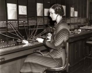 1930s Woman Telephone Operator | Obraz na stenu