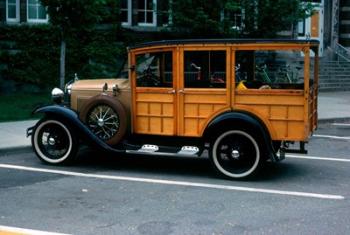 1930s Wood Body Station Wagon Antique | Obraz na stenu