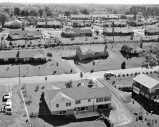1950s 1960s Aerial View Of Suburban Housing | Obraz na stenu