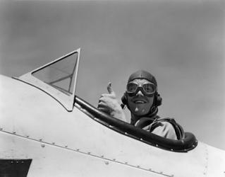 1940s Smiling Army Air Corps Pilot | Obraz na stenu