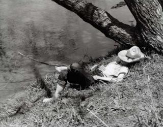 1940s Barefoot Boy Sleeping | Obraz na stenu