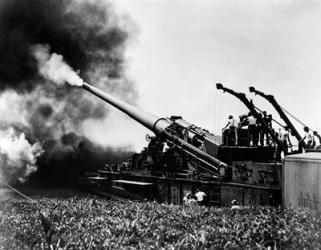 1940s Wwii Big Artillery Railroad Gun Firing | Obraz na stenu