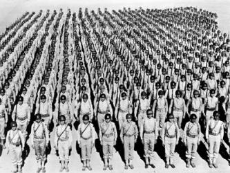 1940s Wwii Large Formation U.S. Army Infantry Soldiers | Obraz na stenu