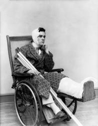 1930s Man In Wheelchair | Obraz na stenu