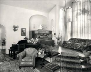 1920s Interior Upscale Music Room With Piano And Organ | Obraz na stenu