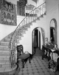 1920s Interior Staircase Wrought Iron Railing | Obraz na stenu