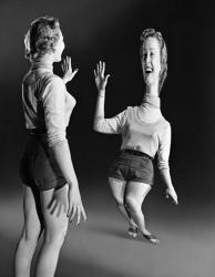 1940s 1950s Young Blond Laughing Woman | Obraz na stenu