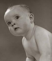1950s Portrait Baby Leaning To Side | Obraz na stenu