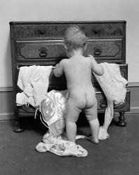 1930s Rear End View Of Naked Baby | Obraz na stenu
