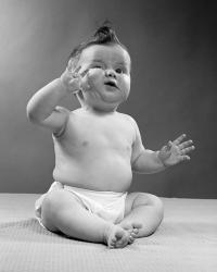 1950s Baby Sitting Funny Face Expression | Obraz na stenu