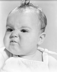 1950s 1960s Baby Face Expression Angry Sad Retr0 | Obraz na stenu