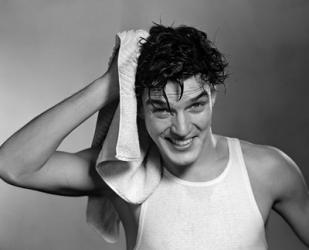 1950s Man Drying Hair | Obraz na stenu